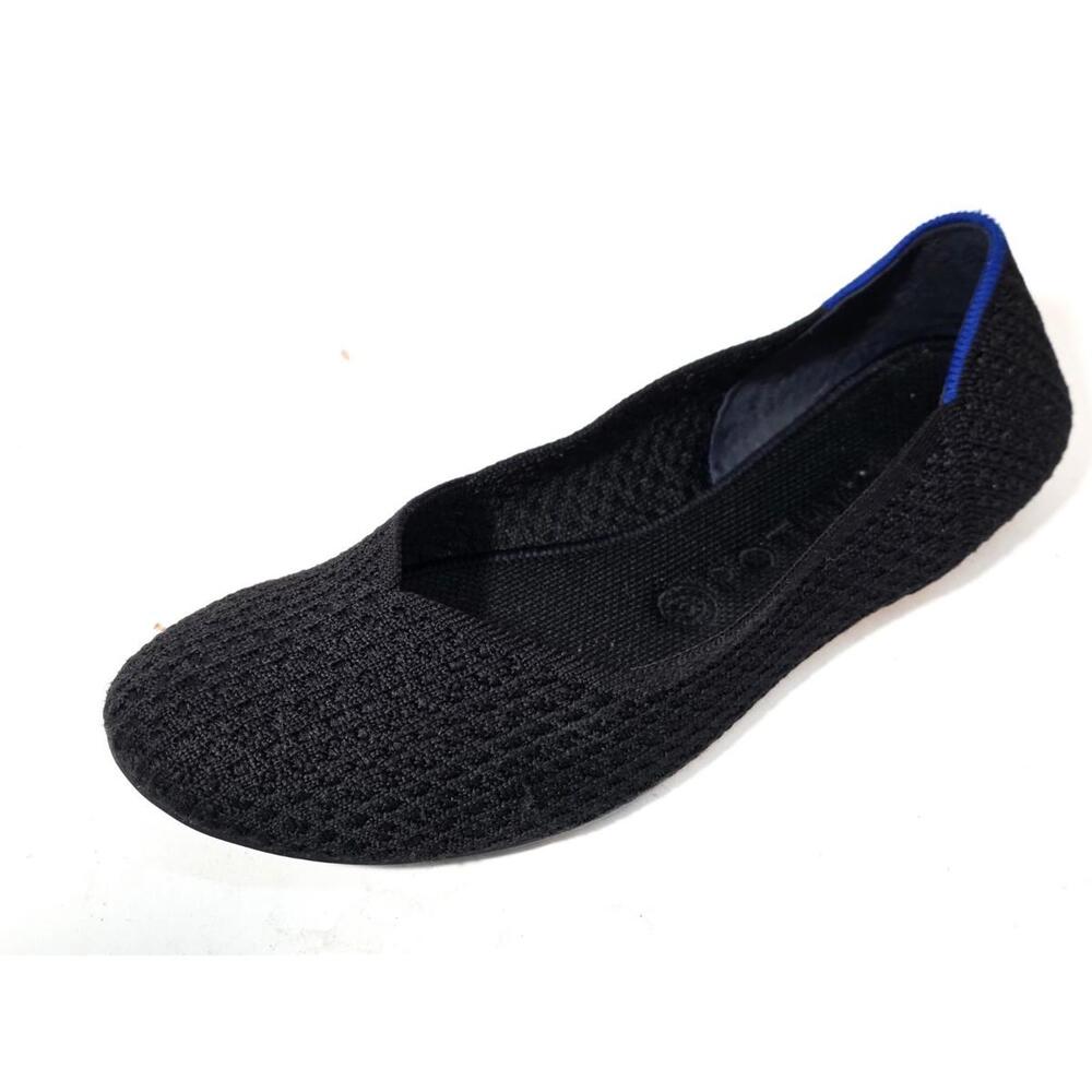Rothy's round toe honeycomb flats shoes ballet flat womens black textured 9.5